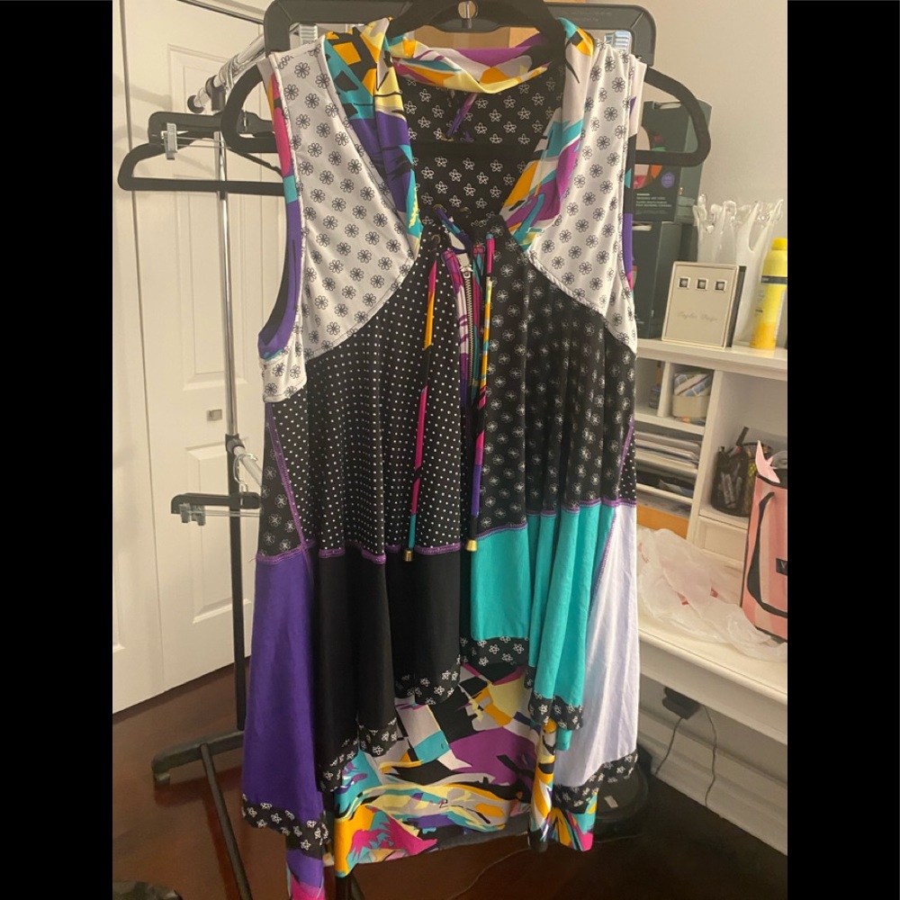 Beautiful colorful sleeveless blouse